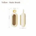 Portable yellow static lint remover brush for clothing with clear size dimensions - Yellow