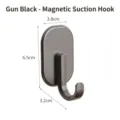 Durable gunmetal grey magnetic hook with 6.5cm height for kitchen refrigerator - Magnetic Model / Gunmetal