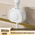 Clip organizer per cavi bianca per la gestione di cavi dati e fili di ricarica - Set di 4 / Bianco