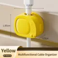 Organizer per cavi da scrivania giallo in materiale PP con design a fibbia pratica - Set di 4 / Giallo