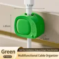 Organizzatore di cavi verde a forma di TV in materiale PP per riporre facilmente i fili. - Set di 4 / Verde