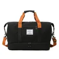 Large capacity travel duffel bag waterproof sports gym bag for men and women outdoor - One Size / Black