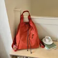 Leichter, leuchtend orangefarbener Kordelzug-Rucksack für Sport, Fitness oder Reisen - Einheitsgröße / Orange