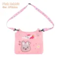 Pink cartoon rabbit waterproof phone pouch with adjustable strap for swimming - Pink Rabbit