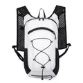 Lightweight white outdoor cycling and hiking backpack with mesh straps - One Size / White