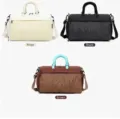 Multi-functional large capacity travel duffel bags in beige, black, and brown colors. - Black / One Size