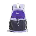 Lightweight mini backpack with color blocking for outdoor travel and school activities - One Size / Purple