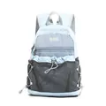 Light blue and grey color-block lightweight mini backpack for outdoor and travel use - One Size / Blue