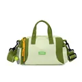 Sportliche Boston-Tasche in Grün-Beige Colorblock mit Tennisschläger-Anhänger und Gurt - Ohne Anhänger / Grün Kontrast Stil (xinweizi-22718)