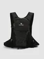 Lightweight black grid patterned hydration backpack for outdoor sports and cycling - One Size / Black