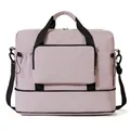 Large expandable pale pink travel fitness bag with functional wet and dry separation - Pink / One Size