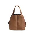 Large brown crossbody water bottle carrier bag with dual compartments for daily use - One Size / Brown