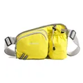 Leuchtend gelbe Sport-Bauchtasche mit praktischem Flaschenhalter und Reflektorstreifen - Gelb