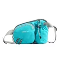 Cyanblaue Outdoor-Sport-Gürteltasche mit Wasserflaschenhalter zum Laufen und Wandern - Himmelblau