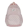 Pink lightweight student school backpack featuring butterfly pattern and large capacity - Pink