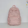 Pink tie-dye backpack for students with heart embroidery and large capacity storage - Pink