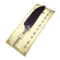 Elegant purple feather dip pen calligraphy set with 5 replacement nibs on vintage card - Purple Feather Pen Set (1 Pen + 5 Nibs)