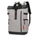 Modern grey and black water-repellent Oxford cloth laptop backpack for men and students - Light Gray
