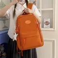 Zaino impermeabile arancione vibrante in stile giapponese per studenti delle superiori. - Borsa a spalla / arancio-rosso