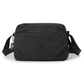 Borsa a tracolla leggera in nylon nero per donna con grande capacità e tracolla regolabile - Nero scuro