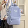 Zaino scolastico azzurro minimalista con ciondolo a stella per ragazze - Borsa a spalla / Teal