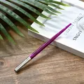 Purple resin dip pen with metal ferrule and elegant marbled texture - Purplish-Red Starry Texture Barrel (WD175048)
