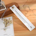 Sleek silver metal ballpoint pen rotating gift pen in elegant white packaging sleeve - 0.7 Tip / Silver