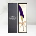 Elegantes Vintage-Schreibwaren-Geschenkset mit lila Federkiel in einer schwarzen Box - Geschenkbox Set (SP134040) / Dreckiges Lila Set
