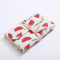 Artistic fabric cover notebook featuring a vintage watermelon print and rustic rope tie - Summer Watermelon (NB127) / Small (A6)