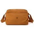 Borsa a tracolla leggera in nylon marrone per donna con l'etichetta Colorful Fox - Arancione Zucca