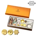Vollständiges Vintage-Siegellack-Set mit Wachsperlen, Schmelzlöffel und weißem Griff - PVC-Dekoration Mit Keramik-Optik Griff (K16-02) / K16-02 Grauweiß