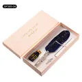 Set penna d'oca vintage blu navy con macchie dorate in elegante confezione regalo rosa - Blu Navy Spolverato d'Oro (SP385-04)