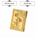 Cabezal de sello de cera con diseño de rosa vintage aleación de oro forma de sello 28.5x20.5mm - Estilo Sello Postal de Rosa (S628) / 28.5x20.5mm