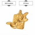 Cabezal de sello de cera dorado vintage con motivo de pájaros enamorados, 29x33mm - Estilo Aves Inseparables (S629) / 29x33mm