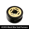 Professional retro solid wood fire lacquer melting furnace tool in black and gold finish - AS303 Wax Seal Warmer - Black
