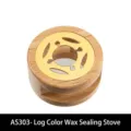 Retro solid wood wax seal warmer furnace AS303 in natural wood color for crafting - Melting Furnace (AS303) / Furnace Only / Natural Wood Color