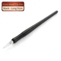 Professional glass nib dip pen with sleek black long handle for calligraphy art - Long Glass Nib Style (SP276001) / Black