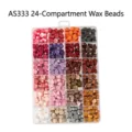 Premium 24-grid octagonal wax seal beads set for DIY crafts, Colorful Sunrise theme - Colorful Sunrise