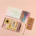 Full cherry blossom wax seal stamp kit including furnace melting spoon beads and candles - Deluxe Kit (J5 Accessories + K14 Wood Color) / Natural Wood Color