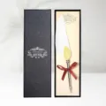 Elegantes Vintage-Schreibset mit weißer Federkugelschreiber in einer schwarzen Box - Geschenkbox Set (SP134000) / Set mit weißen Zirkonia