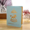 Light blue creative hollow greeting card with carousel design for birthday or holiday - Trojan Card (GA151) / Sky Blue