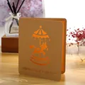 Elegant brown laser-cut carousel greeting card with Especially For You text in orange. - Trojan Card (GA151) / Champagne Gold