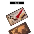 Antikes Schreibfeder-Set in Rot mit Kalligraphie-Tinte und Wachssiegel in Geschenkbox - Roter Stil (SP193003)
