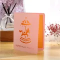Elegant pink hollow greeting card featuring carousel design and Especially For You text - Trojan Card (GA151) / Pink