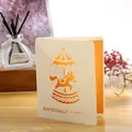 Elegant carousel hollow-out greeting card featuring Especially For You message design - Trojan Card (GA151) / Pearl White