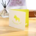 Minimalist white die-cut greeting card with horse silhouette and 'A beautiful day' text - Pony Card (GA146)