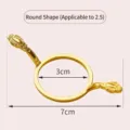 Molde de metal dorado para sellos de lacre, herramienta redonda de 3cm para DIY. - Estilo Redondo / Diámetro Interior 3cm (Apto para Sello 2.5cm)