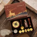 Set di sigilli in ceralacca vintage con cervo, forno fusorio, cera e sei timbri - Kit 6 Timbri Alce - Tema Rosa / K08 Kit 6 Timbri Alce - Rose