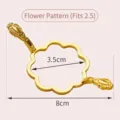 Molde de metal dorado para sellos de lacre con forma de flor y diámetro de 3,5 cm - Estilo de Flor / Diámetro Interior 3.5cm (Apto para Sello 2.5cm)