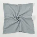 Pañuelo cuadrado de poliéster gris suave y transpirable con textura mujer - 90*90cm / Gris claro